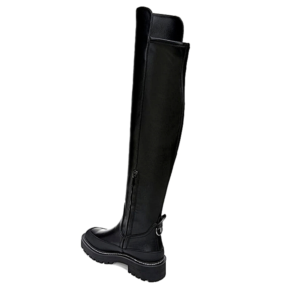 New w/Box Sam Edelman Lerue Vegan Leather Over-The-Knee Lug-Sole Boots Size 6 - Picture 3 of 13